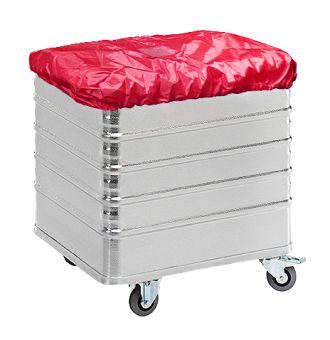 Cover for transport trolley, red with elastic band 
