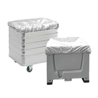 Cover for transport trolley, white with elastic 