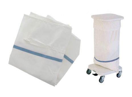 Quick opening laundry bag, 3-fold, white with  