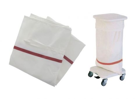 Quick opening laundry bag, 3-fold, white with  