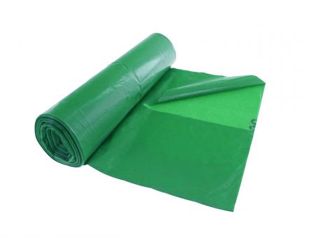 Kunststoffsäcke 70x110 cm, 120 l, grün, LDPE 40 my 