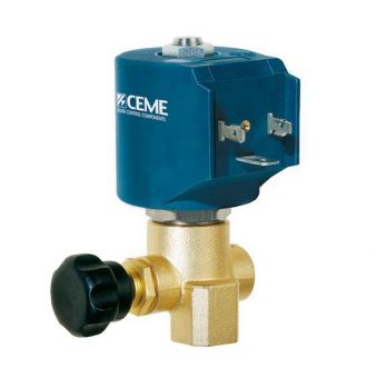 CEME solenoid valve 9934,1/4 ", ø 2.8mm,25 bar,90° 