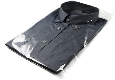 Hemden-Klappenbeutel, transparent, LDPE 19 my 