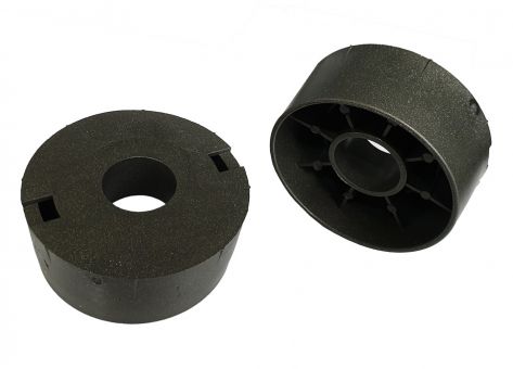 Plastic cores for tubular film rolls 