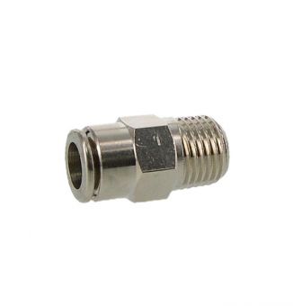 Straight push-in fitting 8mm x R 1/4" male conical 