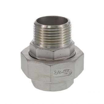 Stainless steel screw connection, 3/4" male/female 