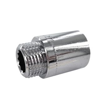 Pipe extension with internal and external thread 