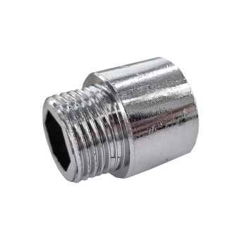 Pipe extension with internal and external thread 