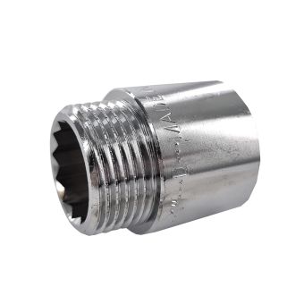 Pipe extension with internal and external thread 