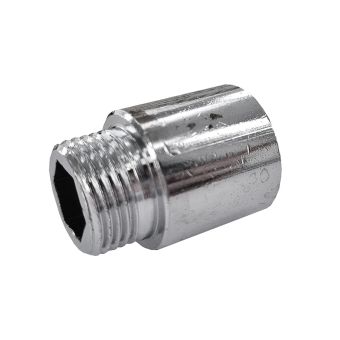 Pipe extension with internal and external thread 