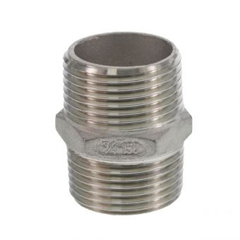  Double nipple stainless steel, R 3/4" x R 3/4" 