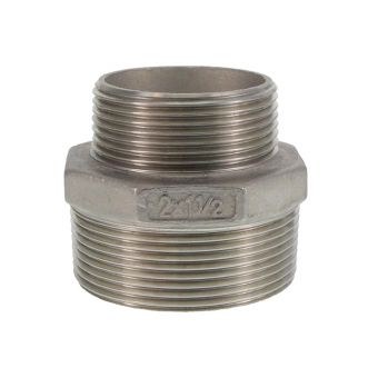 conical reducing double nipple 1½" x 2" 