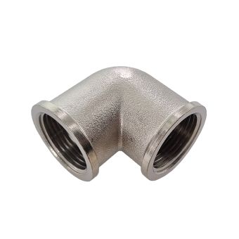 Elbow 90°, 3/4" x 3/4" ,brass nickel-plated, 