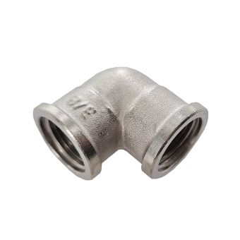 Elbow 90°, 3/8" x 3/8" ,brass nickel-plated, 