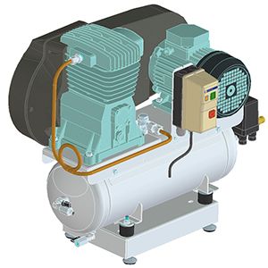 Luftkompressor 1,5 kW, 400 V / 3 Phasen 