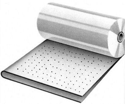Semi-tubular film, transparent, needled, LDPE 30my 