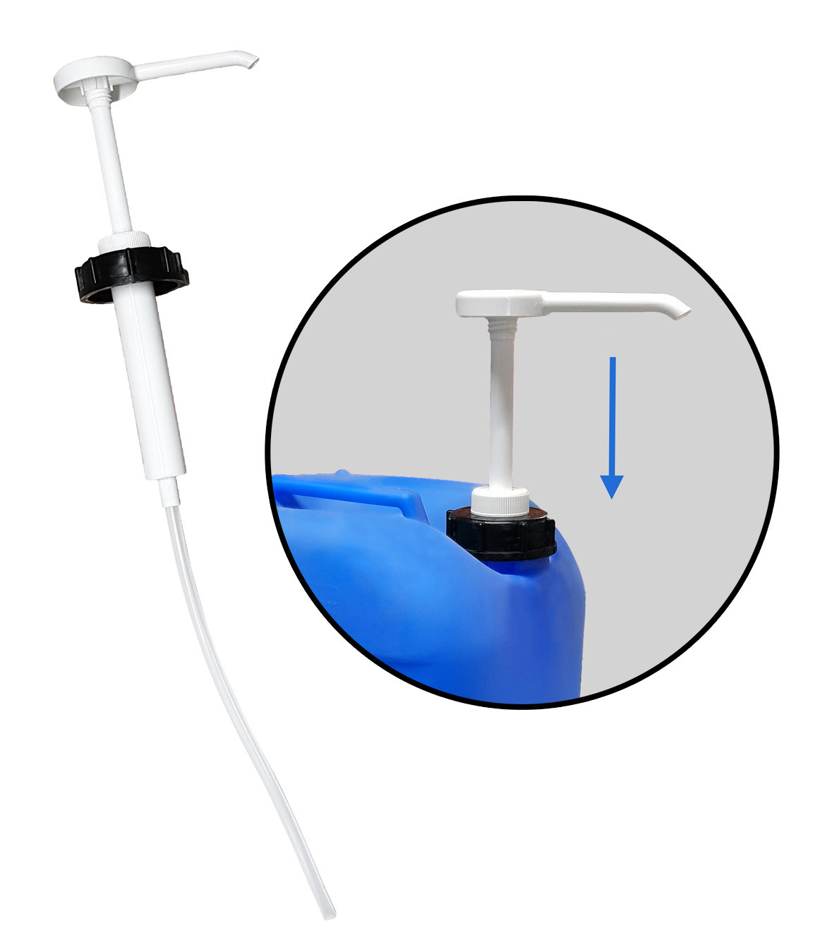 Pompe doseuse manuelle pour bidons de 20+30 litres 