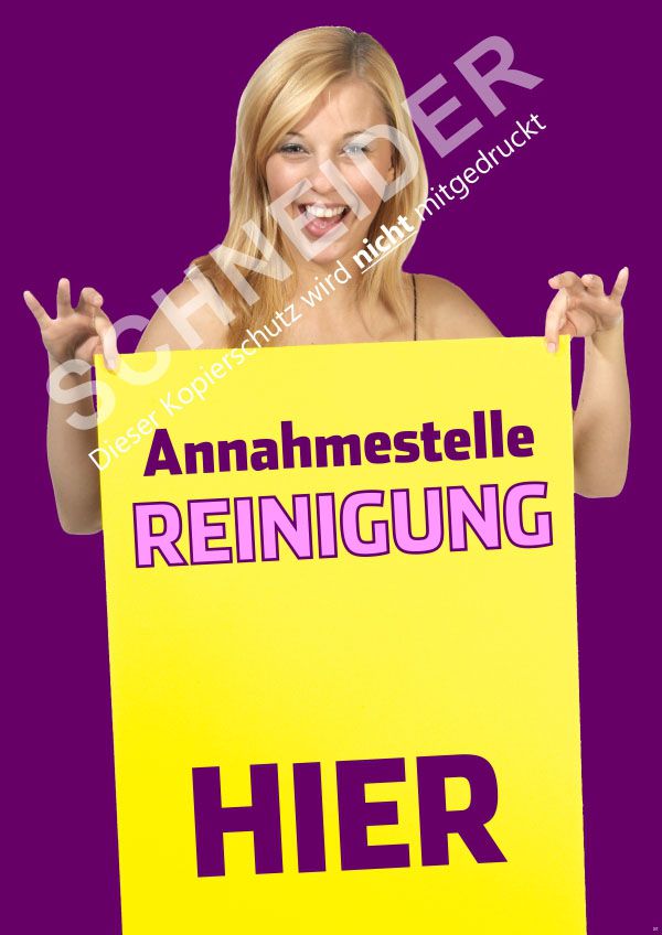 Plakat R40178 DIN A0,  farbiger Druck,  Motiv: Annahmestelle Reinigung