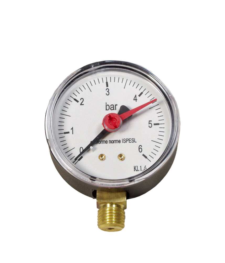 Manometer 0- 6 bar, 1/4", Ø 63 mm 