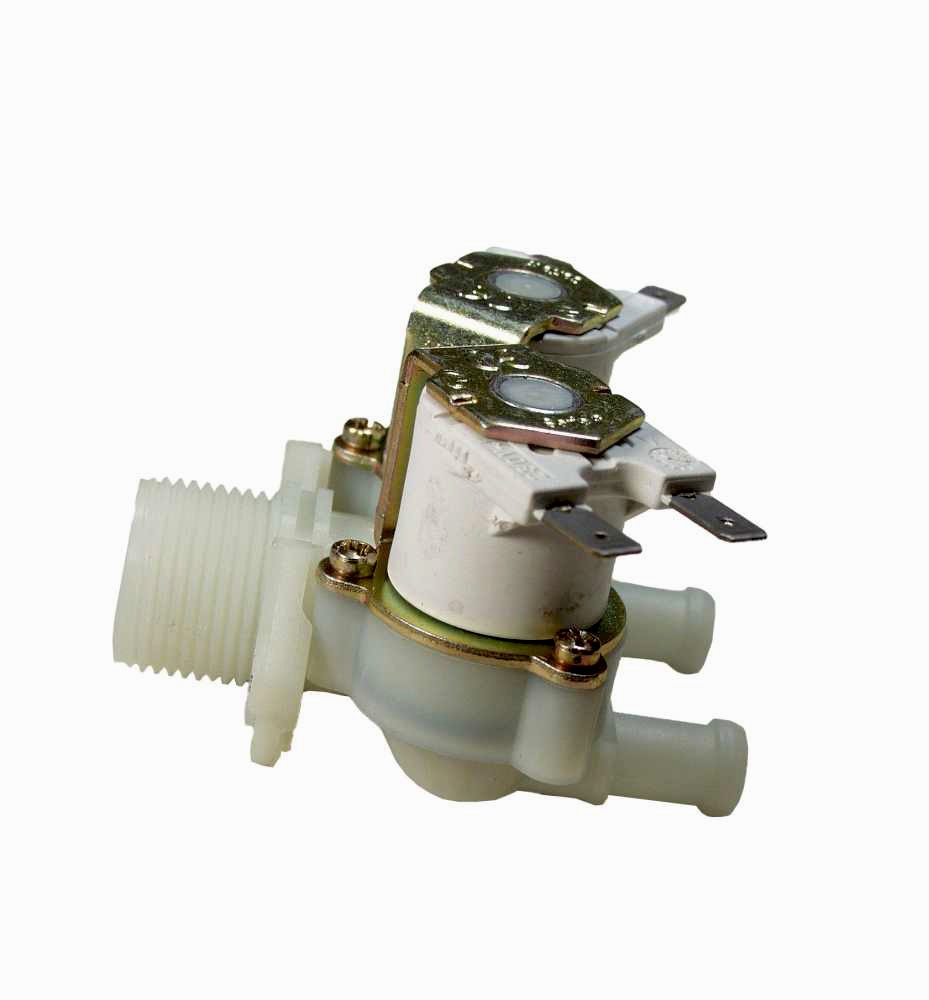 Magnetventil für Wasser, 3/4" + 2 x Schlauchtülle 