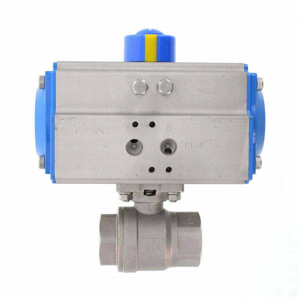 Kugelhahn pneumatisch, 1" DE, 2-Wege 