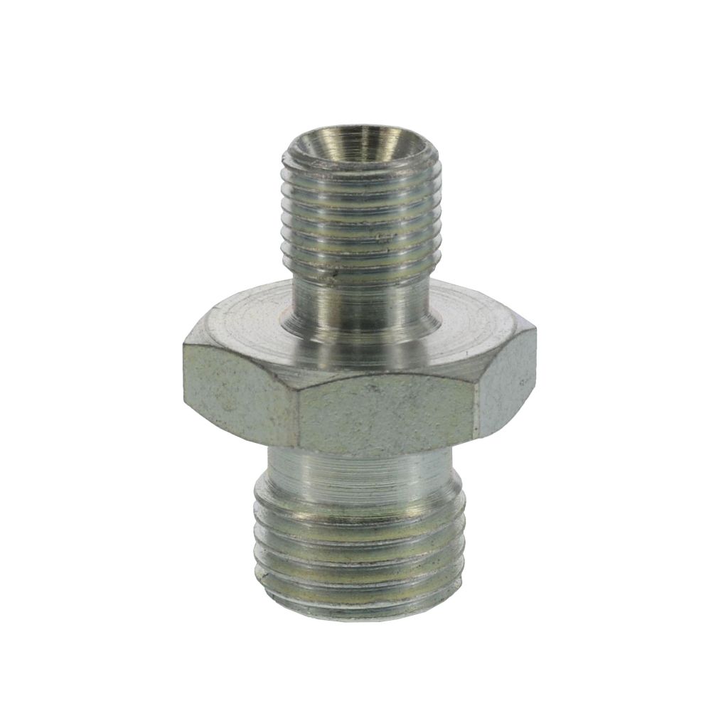 Embout double G 1/8" x G 1/4", laiton nickelé 