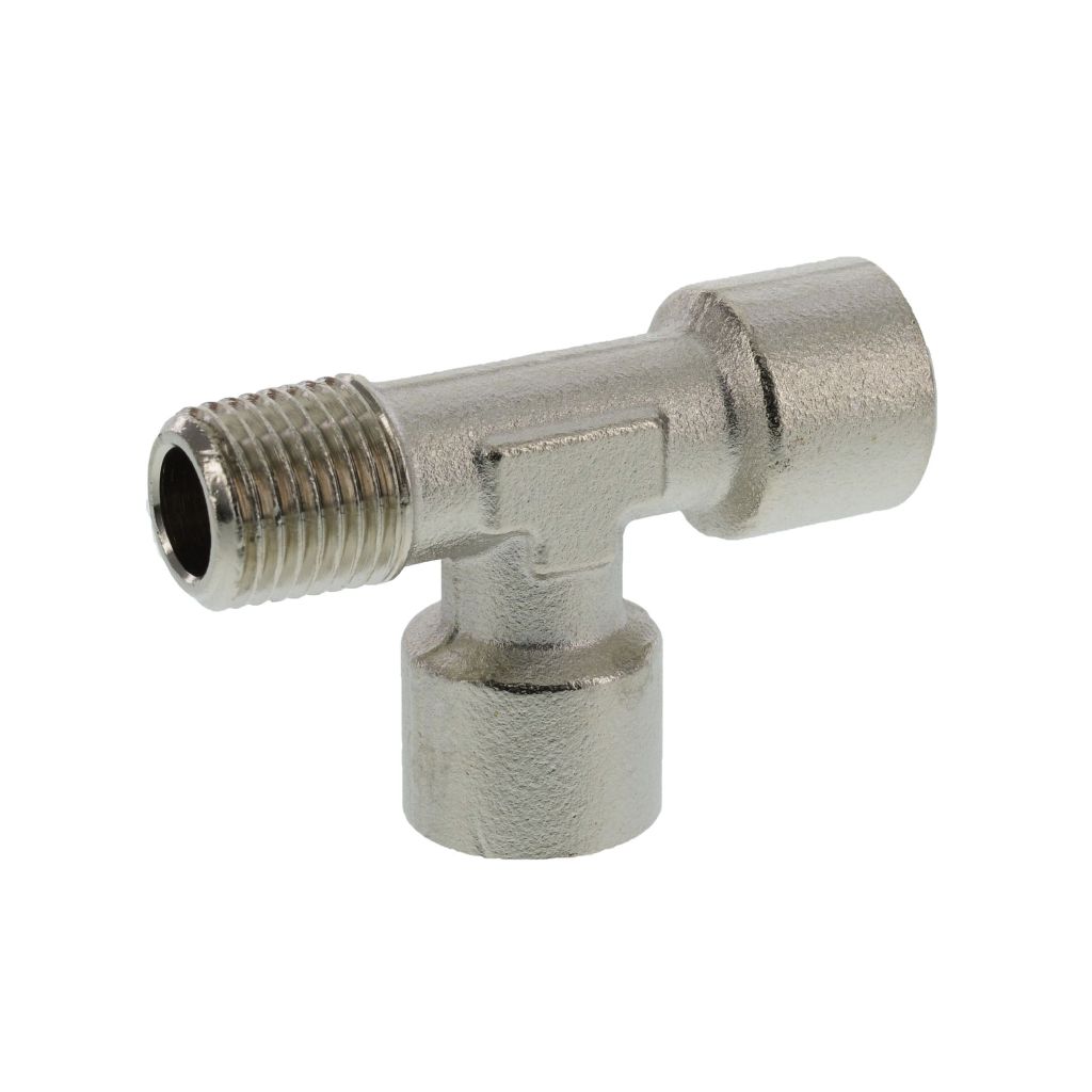 Raccord en T, G 1/4" (F) x G 1/4" (F) x R 1/4" (M) 