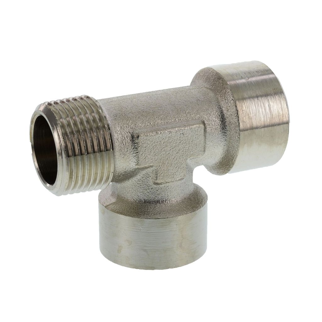 Raccord en T, G 3/4" (F) x G 3/4" (F) x R 3/4" (M) 