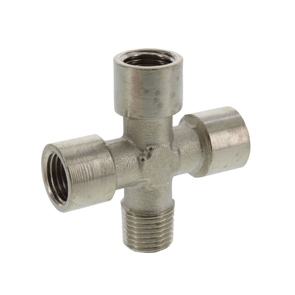 Kreuz-Stück R 1/4" (AG) x G 1/4" (IG) 