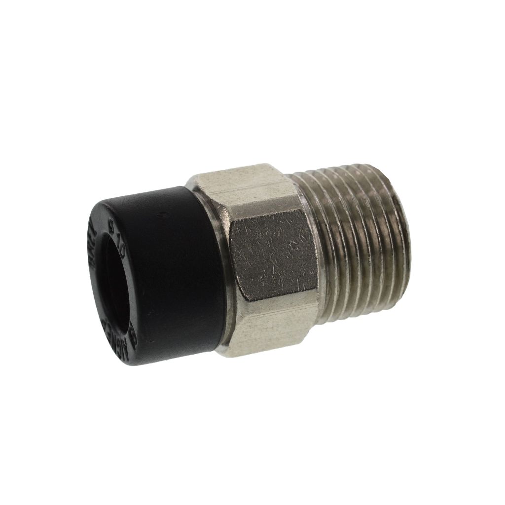 Raccord instantané droit 10mm x R3/8" conique mâle 