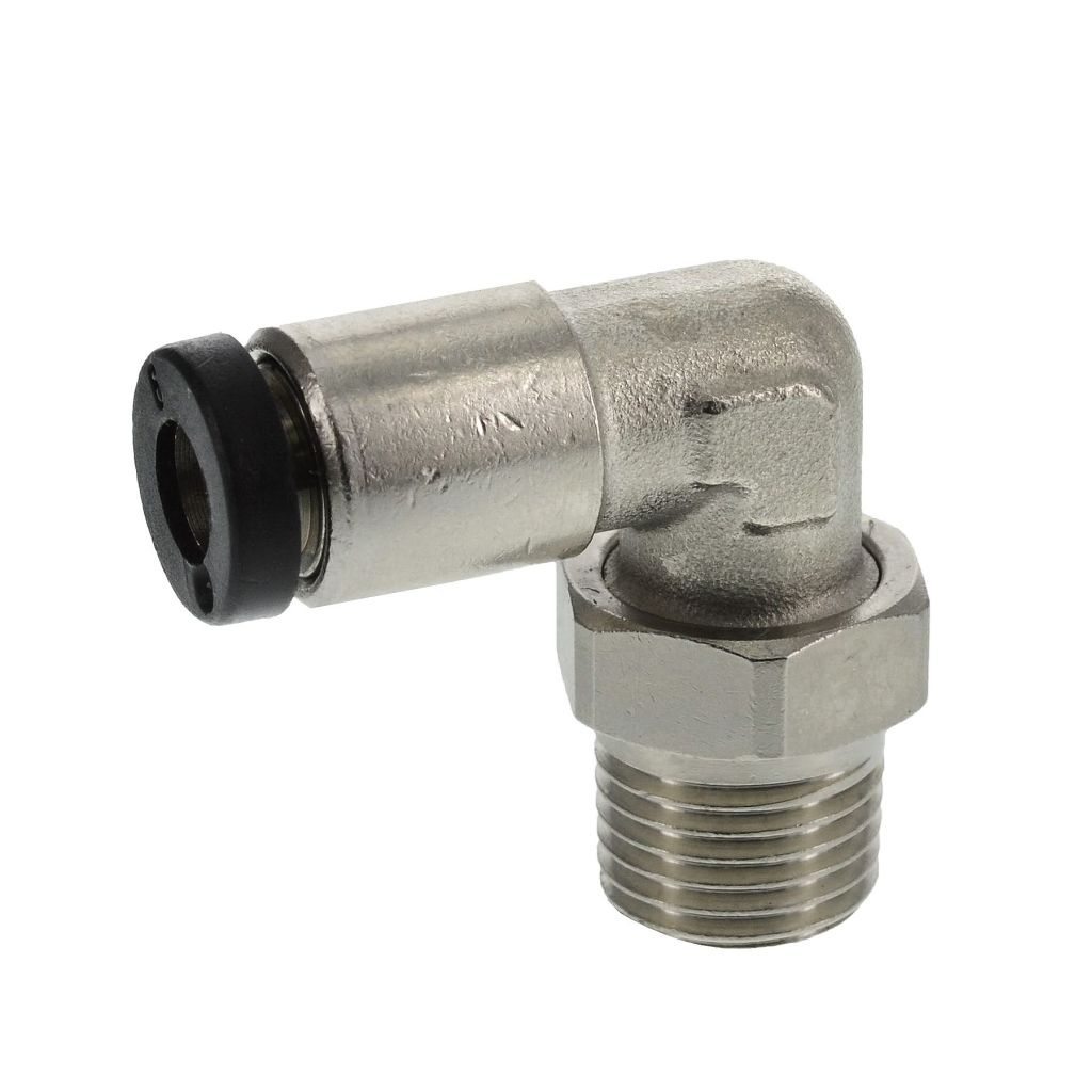 L raccord instantané 6 mm x R 1/4" orientable, NBR 