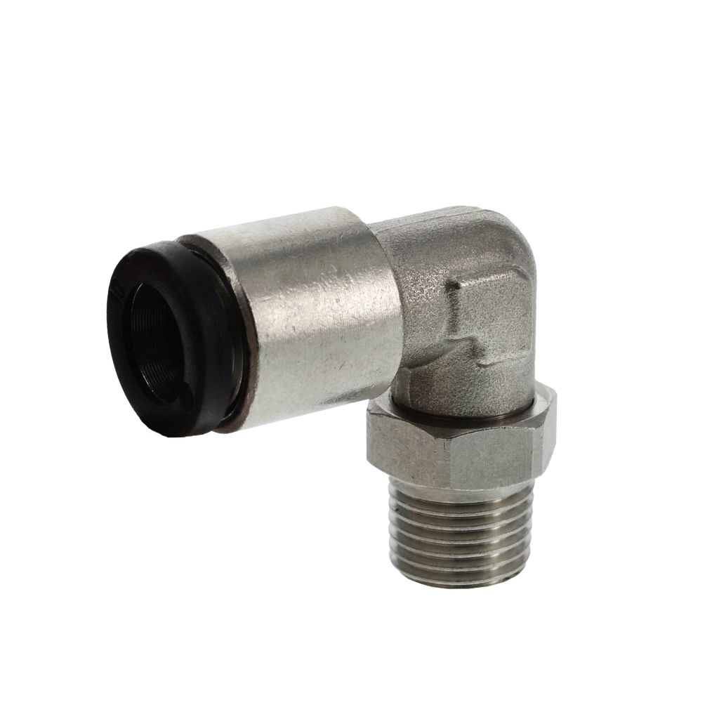 L push-in fitting - 10 mm x R 1/4" rotatable, 