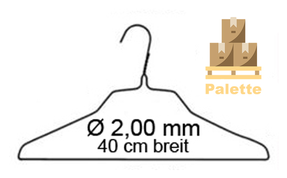 Cintre en fil de fer, 2,00 mm, mod. K,  