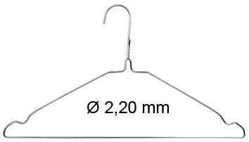 Drahtbügel  2,20 mm, Standardform, mit Rockkerben 