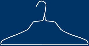 Drahtbügel  2,00 mm  KB, 18" breit, weiß 