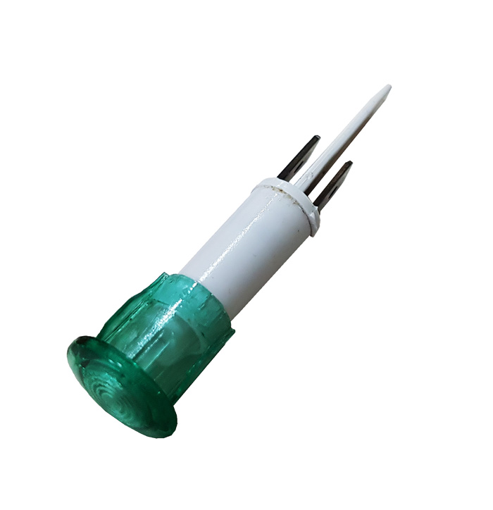 Kontroll-Lampe KM5, etc., rund, grün, 240 Volt 