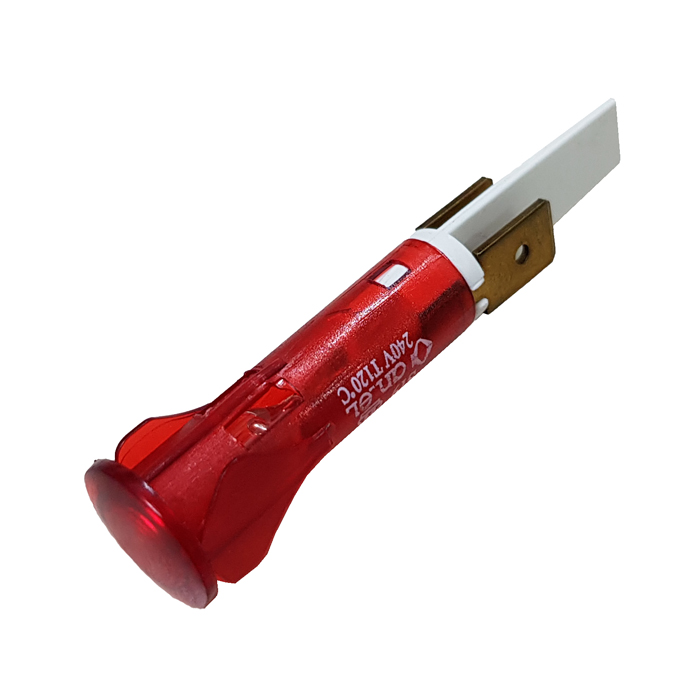 Kontroll-Lampe KM5, etc., rund, rot, 240 Volt 