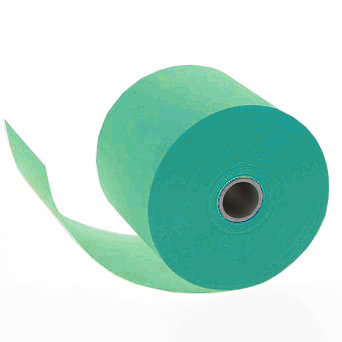 Rouleau de caisse, papier 76 x 80 x 12 mm, vert 