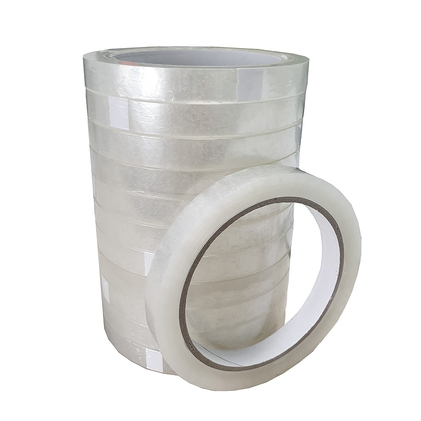 Self-adhesive film PP 66 m x 12 mm, transparent,  