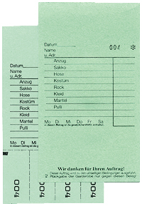 Annahmeblock Kombi  2, hellgrün 