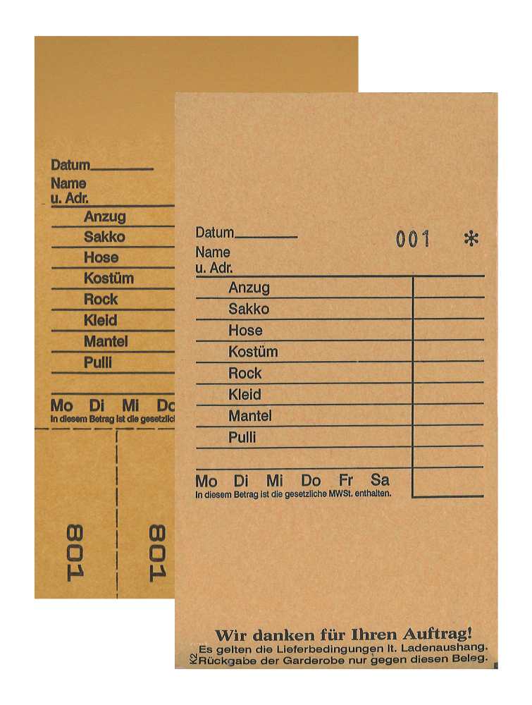 TICKETS DE DEPOT KOMBI 2, 