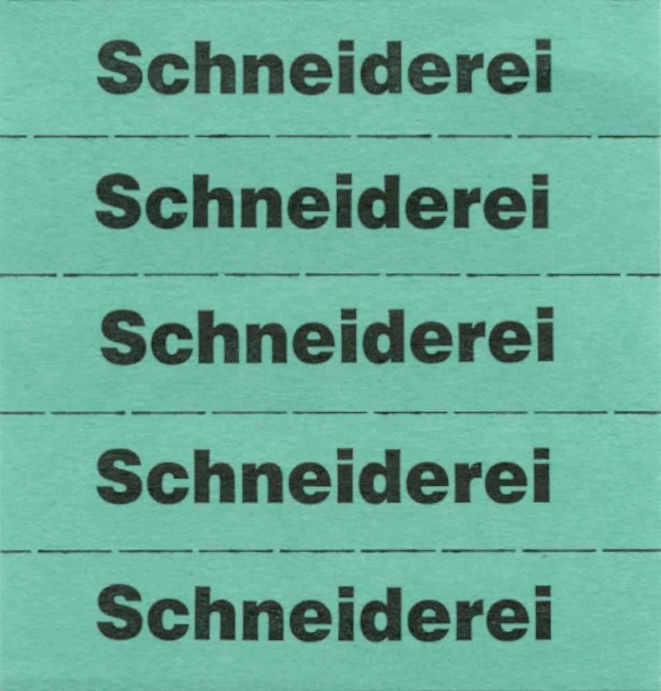 Tickets à marquer, vert foncé, texte en Allemand 