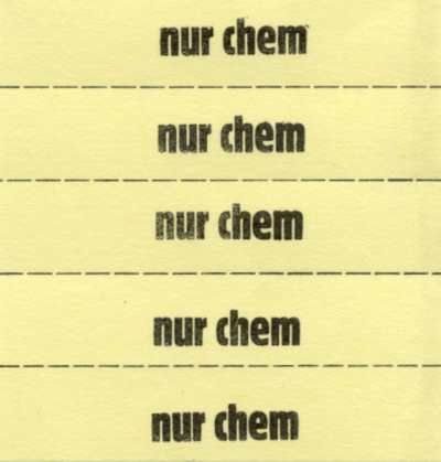 Marking tickets, yellow, with text in German 