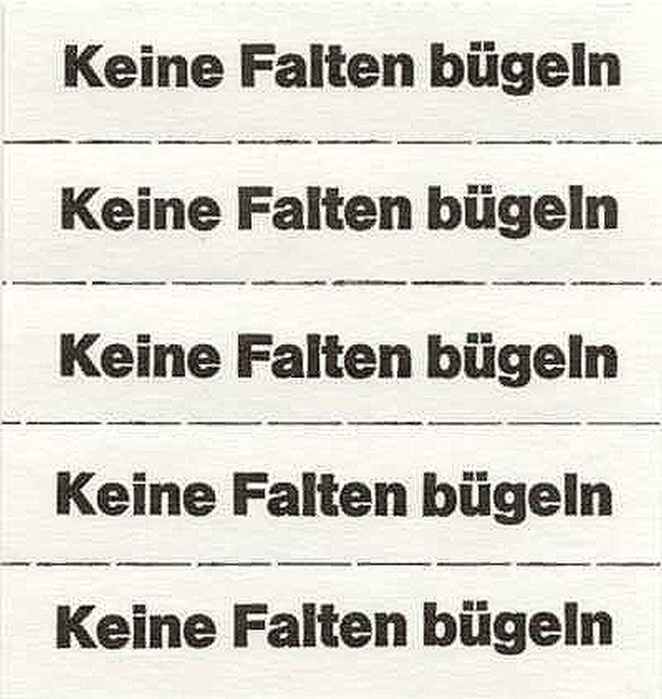Markierungszettel "Keine Falten bügeln", weiß 