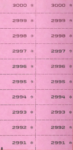 Nummernblock 2-fach, rosa 