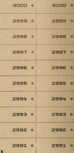 Nummernblock 2-fach, braun 