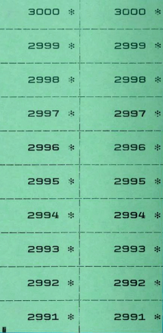 Nummernblock 2-fach, grün 