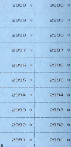 Nummernblock 2-fach, blau 