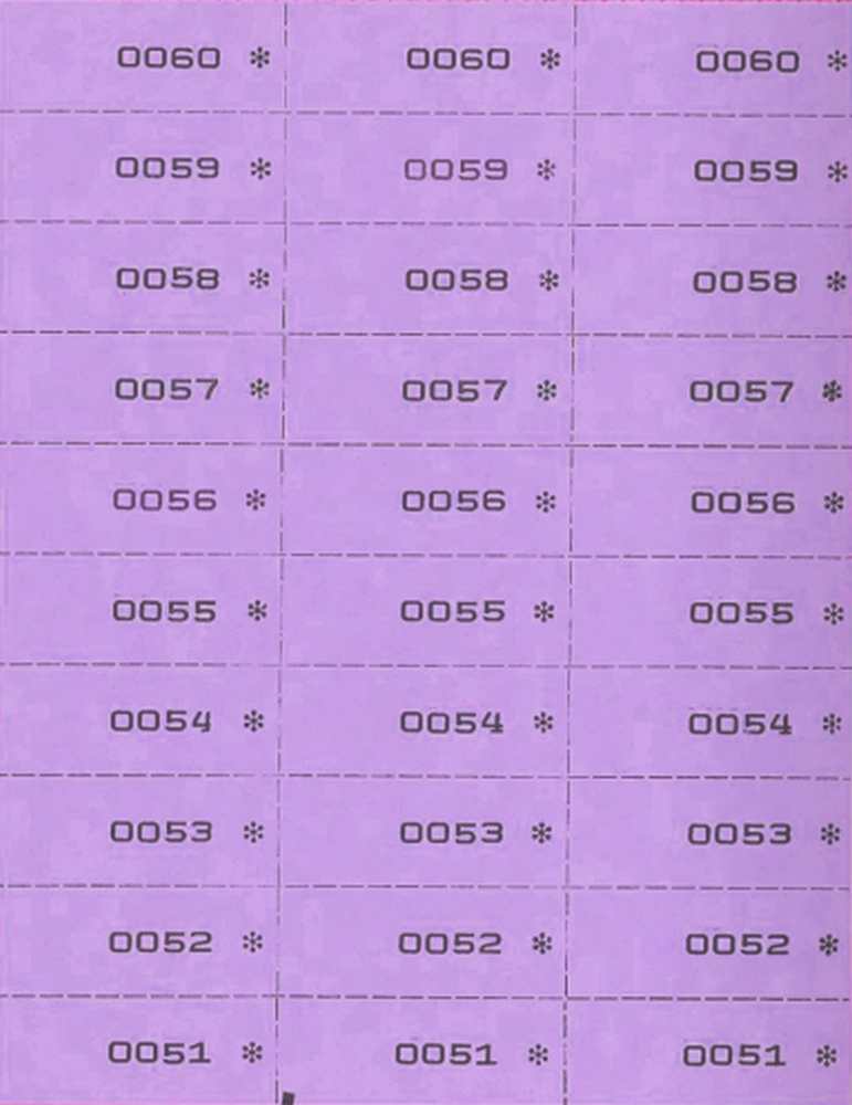 Nummernblock 3-fach, lila 
