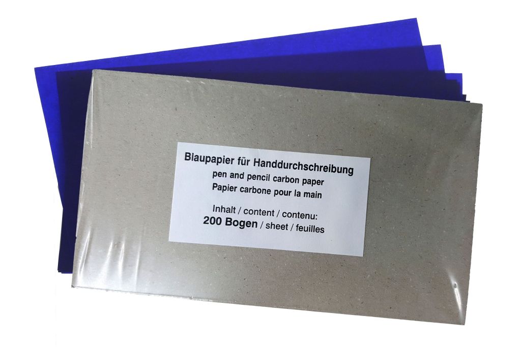 Blaupapier für Annahmeblöcke Kombi 1+2+2L 